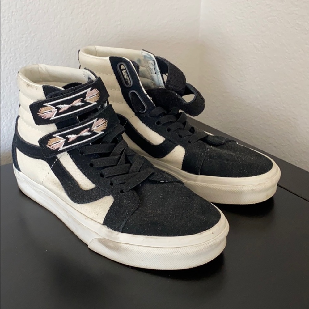Black and white Vans